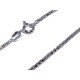 collier argent rhodié 4,3g 45cm améthyste et zircons