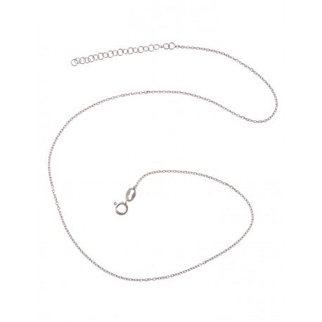 collier argent 4,5g rhodié 38+4cm zircon