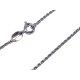 Collier en argent rhodié 5,6g - zircons - 45 cm