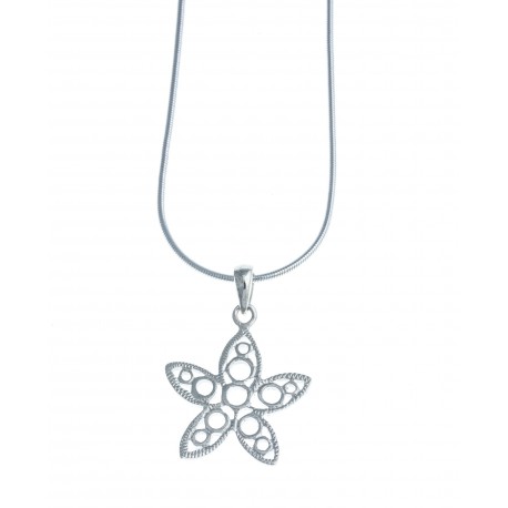 Collier argent 6g "étoile" - 45 cm