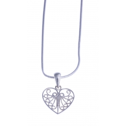 Collier argent 4,8g "coeur" - 40 cm