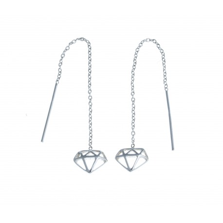 Boucles d'oreille argent 1,1g - chaine 6cm