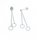 Boucles d'oreille argent 1,3g - chaine 3cm