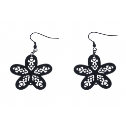 Boucles d'oreille acier noir