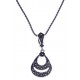 Collier argent rhodié 6,2g - marcassites - 45 cm