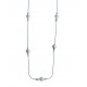 Collier argent rhodié 5,1g - perles swarovski - 40+3 cm