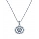 Collier argent rhodié 4g - zircons - 38+5cm