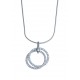 Collier argent rhodié 5g - zircons - 40cm