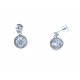 Boucles d'oreille argent rhodié 3,7g - zircons