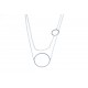 Collier argent 3,4g "2 ronds" - 42+3cm