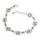 Bracelet argent rhodié 7,5g - 17+3 cm