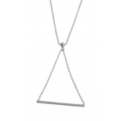 Collier argent rhodié 2,1g - 42+3 cm