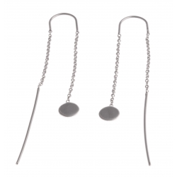 Boucles d'oreille argent rhodié 1,4g