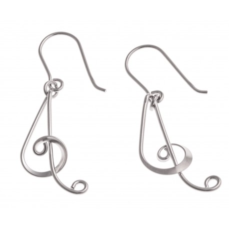 Boucles d'oreille argent rhodié 1,6g