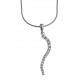 Collier argent rhodié 4,1g - zircons - 40 cm