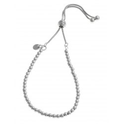 Bracelet argent rhodié 5,6 - boules - réglable