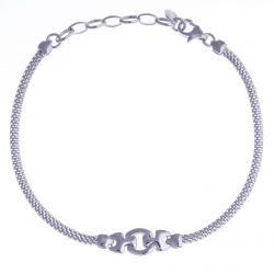 Bracelet argent rhodié 2,9g - 17+3cm