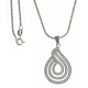 Collier argent rhodié 5,6g - zircons - 40cm