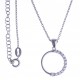 Collier argent rhodié 4,1g - zircons - 38+5cm