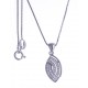 Collier argent rhodié 3,8g - zircons - 40cm.