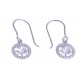 Boucles d'oreille argent rhodié 1,9g - zircons