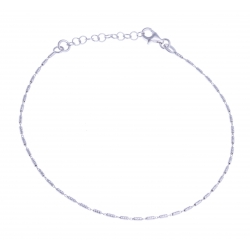 Chaine cheville argent rhodié 2,2g - 22+3cm