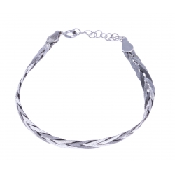 Bracelet argent rhodié 3,4g - 17+3cm