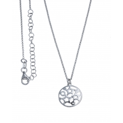 Collier argent rhodié 3,8g - rond- 40+5cm