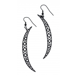 Boucles d'oreille  acier noir