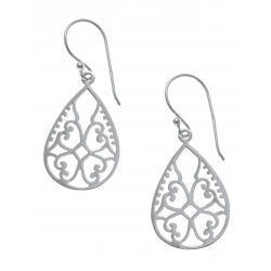 Boucles d'oreille argent rhodié 2g