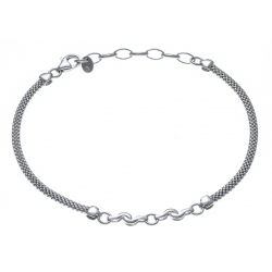 Bracelet argent rhodié  2,8g - 17+3cm