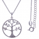 Collier argent rhdoié 4,1g - arbre - 40+5cm