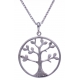 Collier argent rhdoié 4,1g - arbre - 40+5cm