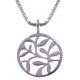 Collier argent rhodié 2,7g - arbre de vie - 40cm