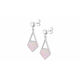 Boucles d'oreilles en acier - nacre rose - 14mm