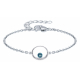 Bracelet argent - Topaze suisse rond 5mm - 15+5cm - 3g