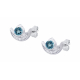 Boucles d'oreilles argent -  topaze suisse rond 3mm - 4g