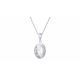 Collier argent - Cristal de roche  10x14mm - 3,75g