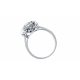 Bague argent - Cristal de roche  10x14mm - 4,5g